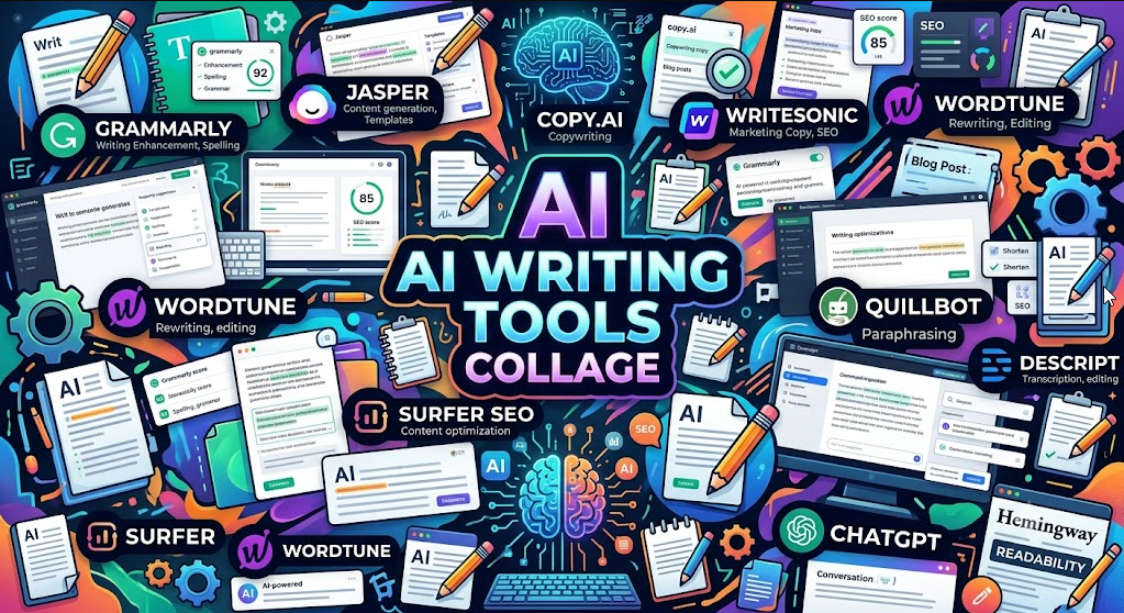 AI Writing Tools Collage