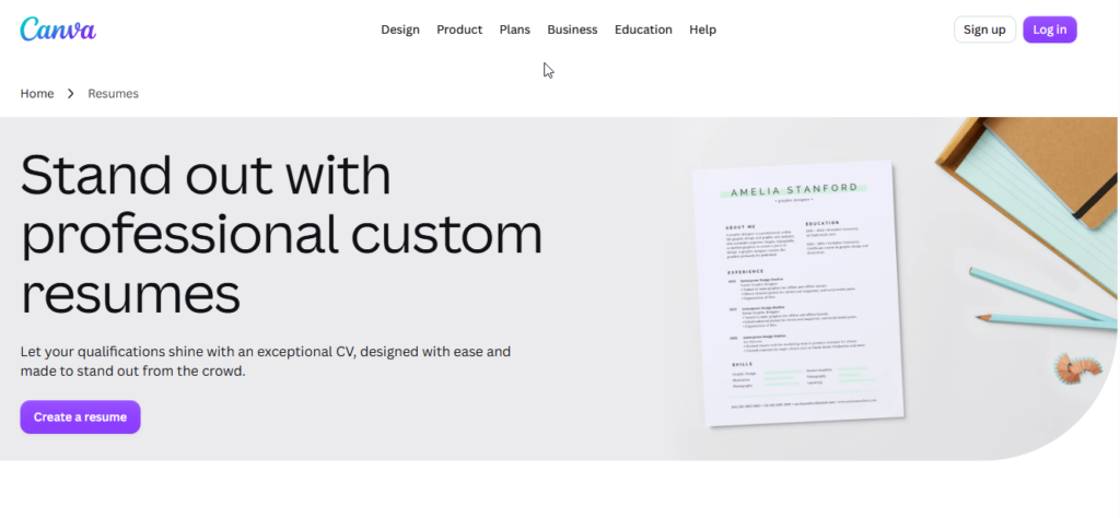 Canva Resume Builder Visual Custom Layouts