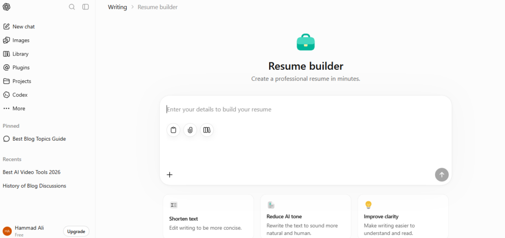 ChatGPT Resume Custom Prompting & Flexible Rewriting