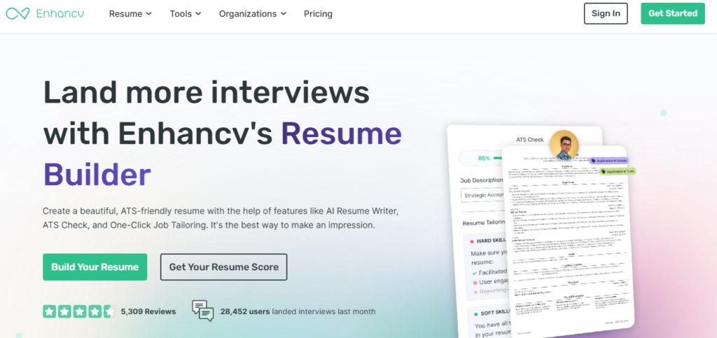 Enhancv Visual Resumes Creative Fields