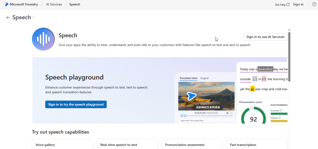 Microsoft Azure Speech Developers businesses