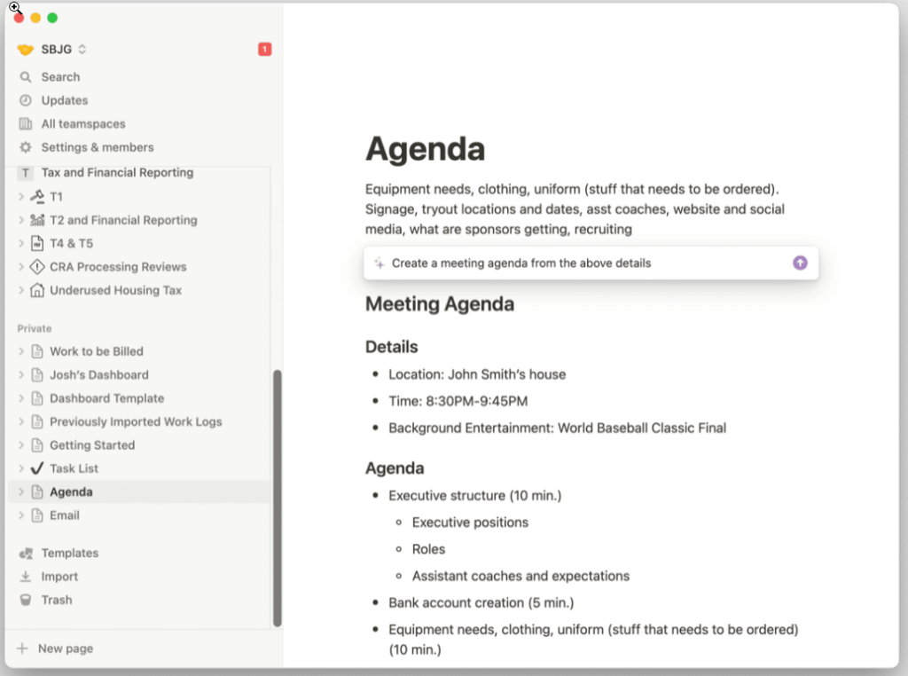 Notion AI Knowledge management