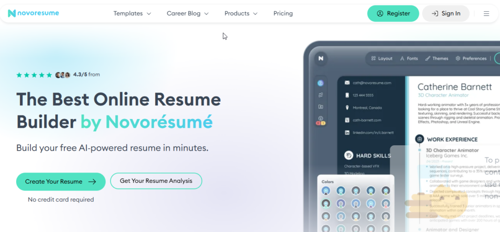 Novorésumé Single-Page Clean Layouts