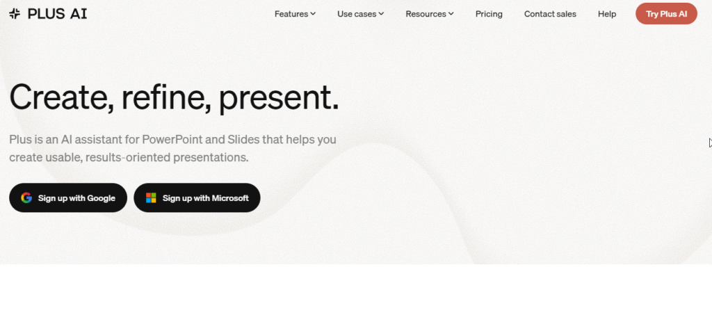 Plus AI PowerPoint Google Slides