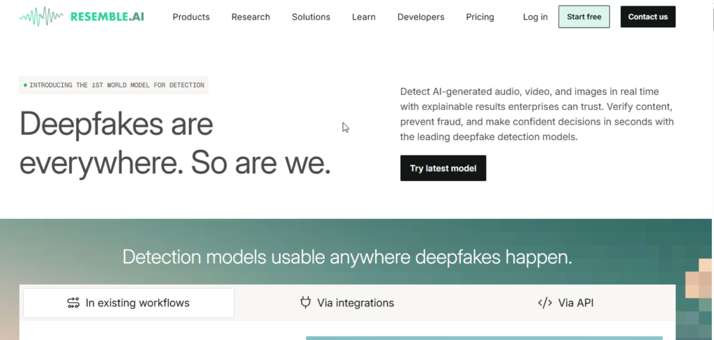Resemble AI Voice cloning AI agents