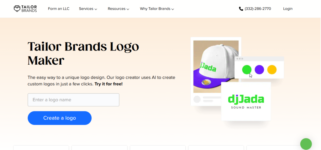 Tailor Brands Business Branding