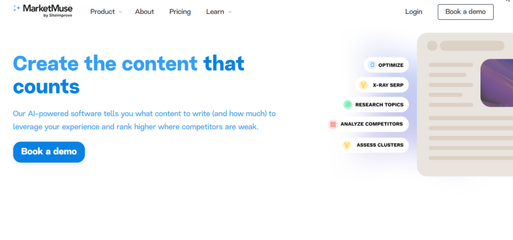 MarketMuse AI SEO Tool