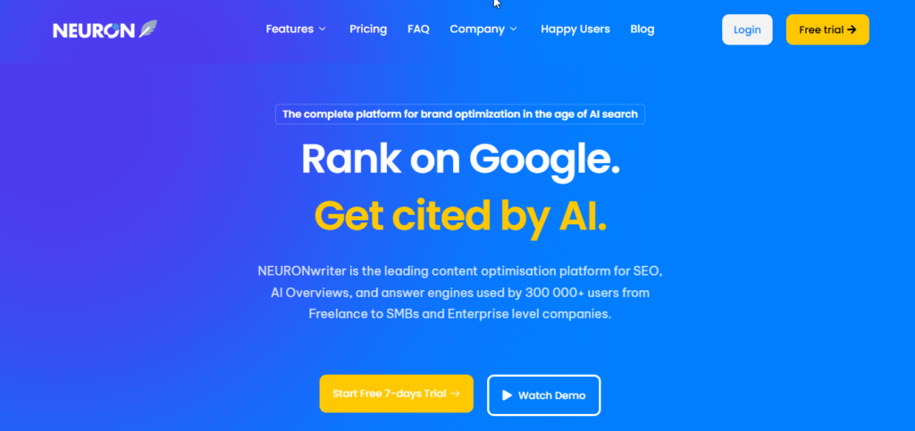 NeuronWriter AI SEO Tool